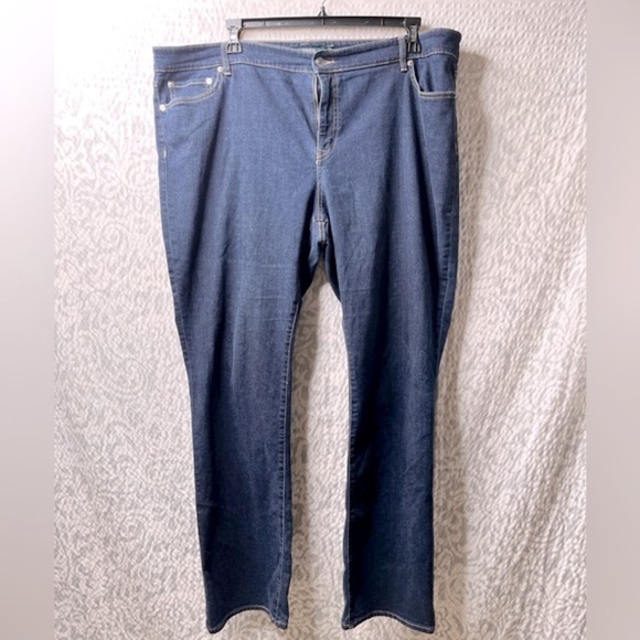 Lauren Ralph Lauren Denim - Lauren Ralph Lauren Women's  Modern Straight Curvy Jeans Size 22W RN 41381